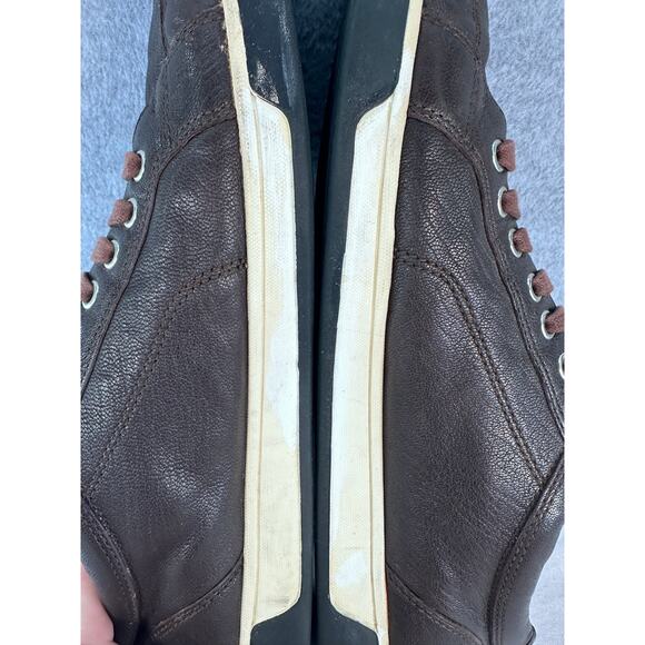 Cole Haan Mens sz 12 Quincy Lace Up Dark Brown Leather Sneaker Air Comfort main image 15